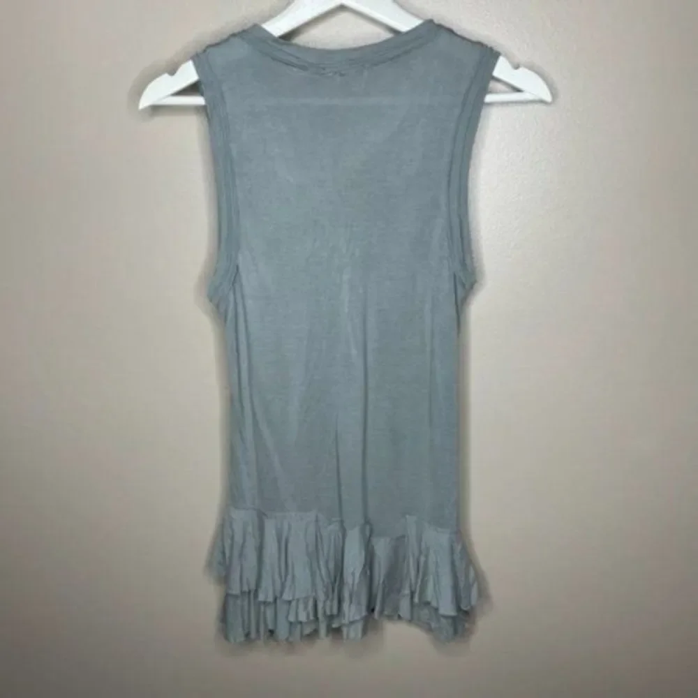 J. Crew Gray‎ Ruffle Tank Top - Picture 3 of 3